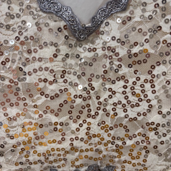 Weissman dance costume, white and silver 14396 size MC - Picture 14 of 17